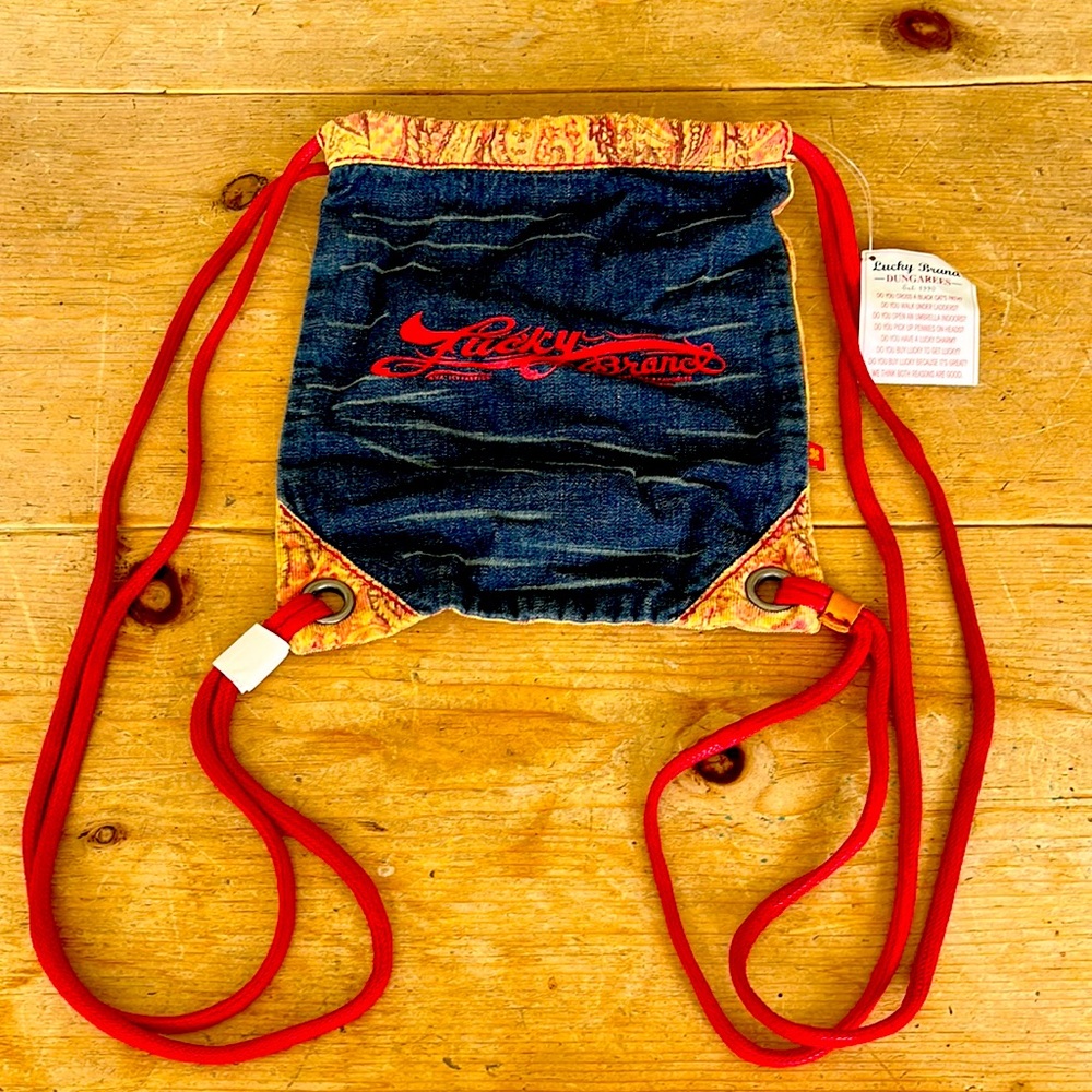Lucky Extra Small Denim and Cordoroy backpack.